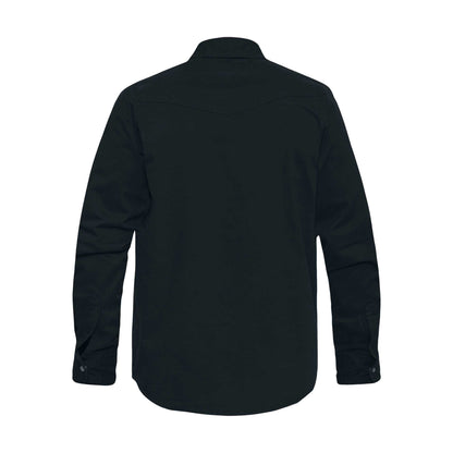Black - Back - Duke Mens D555 Western Denim Shirt
