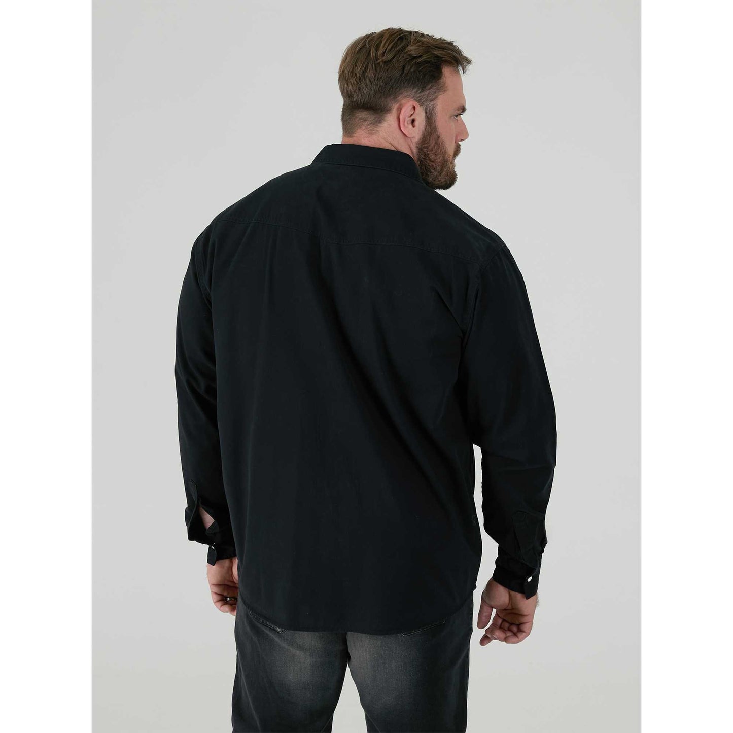 Black - Lifestyle - Duke Mens D555 Western Denim Shirt