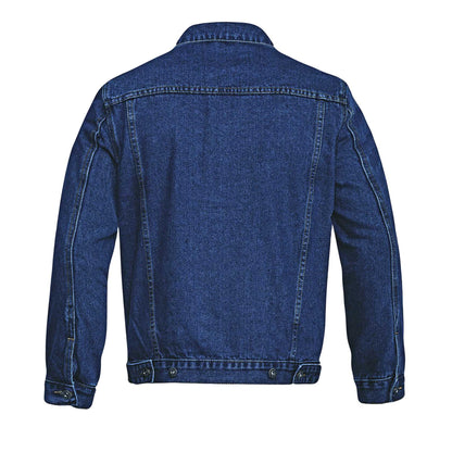 Stonewash - Back - Duke Mens D555 London Trucker Denim Jacket