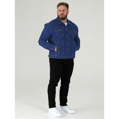 Stonewash - Pack Shot - Duke Mens D555 London Trucker Denim Jacket