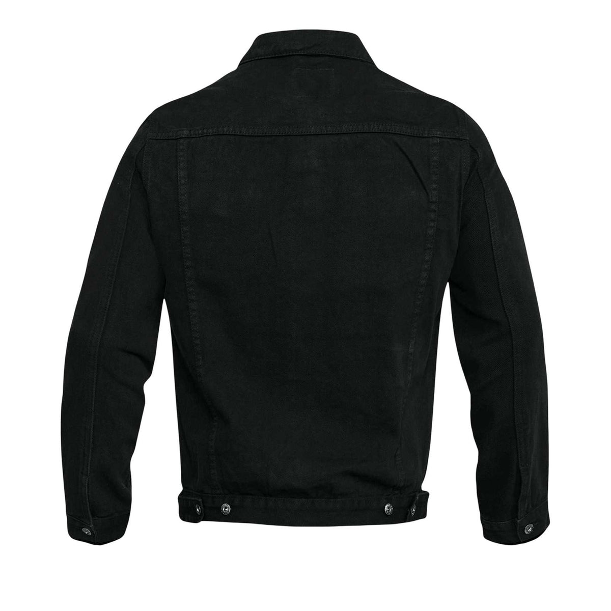 Black - Back - Duke Mens D555 London Trucker Denim Jacket