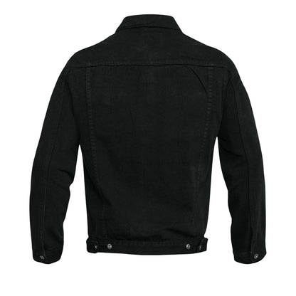 Black - Back - Duke Mens D555 London Trucker Denim Jacket