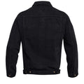 Black - Back - Duke Mens D555 London Trucker Denim Jacket
