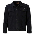 Black - Front - D555 Mens Western Trucker Style Denim Jacket