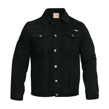 Black - Front - Duke Mens D555 London Trucker Denim Jacket