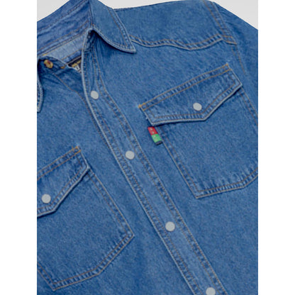 Stonewash - Pack Shot - Duke Mens D555 Western Denim Kingsize Shirt