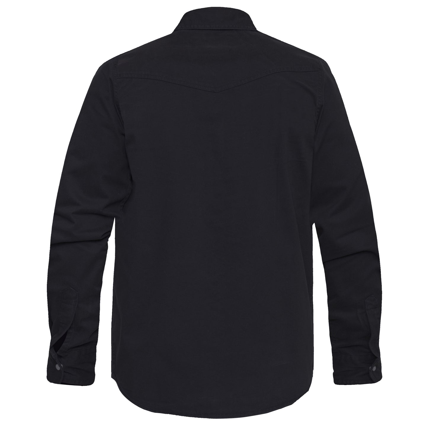 Black - Back - Duke Mens D555 Western Denim Kingsize Shirt