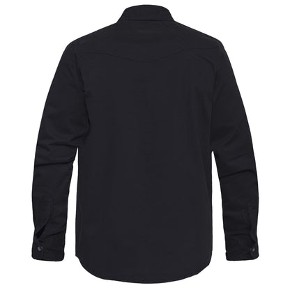 Black - Back - Duke Mens D555 Western Denim Kingsize Shirt