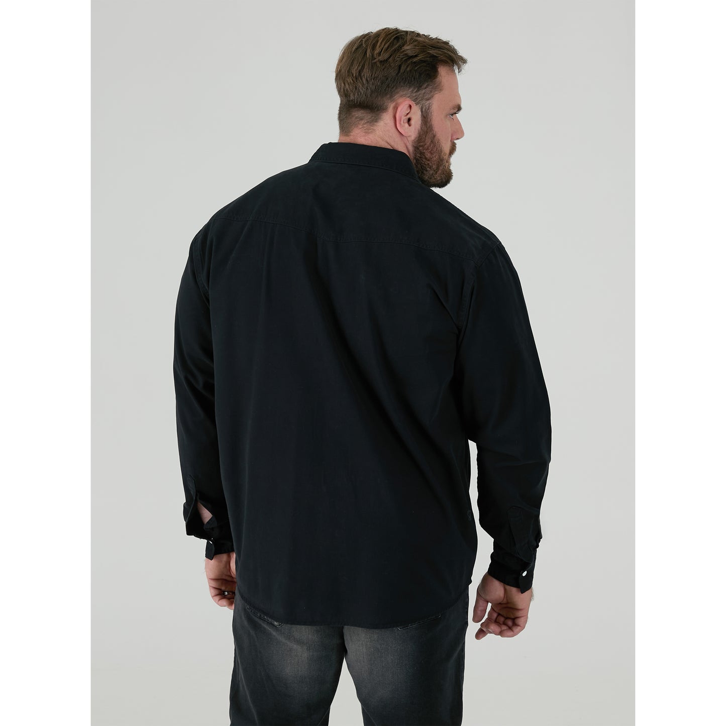 Black - Lifestyle - Duke Mens D555 Western Denim Kingsize Shirt