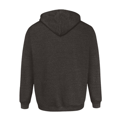 Grey - Back - Duke Mens D555 Rockford Cantor Heavyweight Kingsize Full Zip Hoodie