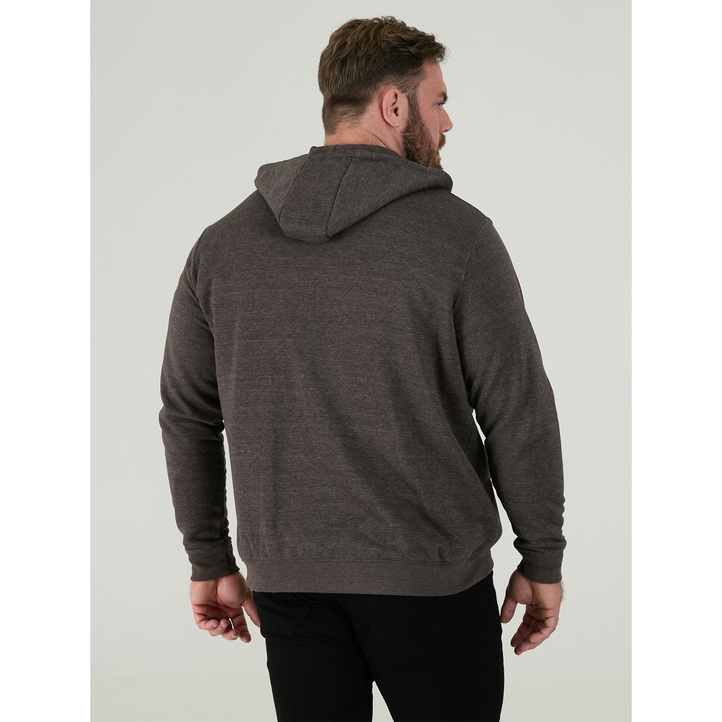 Grey - Lifestyle - Duke Mens D555 Rockford Cantor Heavyweight Kingsize Full Zip Hoodie