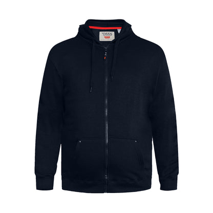 Navy - Front - Duke Mens D555 Rockford Cantor Heavyweight Kingsize Full Zip Hoodie