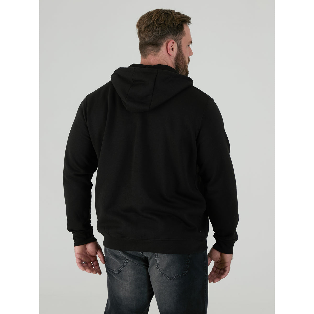 Black - Lifestyle - Duke Mens D555 Rockford Cantor Heavyweight Kingsize Full Zip Hoodie