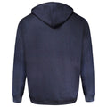 Grey - Back - D555 Mens Rockford Kingsize Cantor Zip Through Hooded Sweatshirt