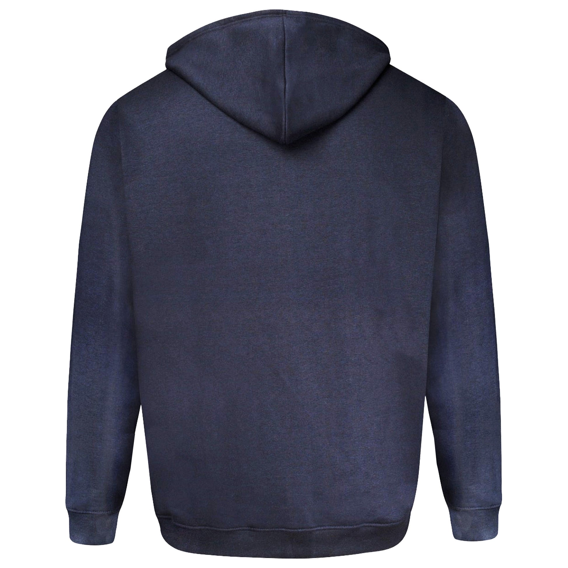 Navy - Back - Duke Mens D555 Rockford Cantor Heavyweight Kingsize Full Zip Hoodie