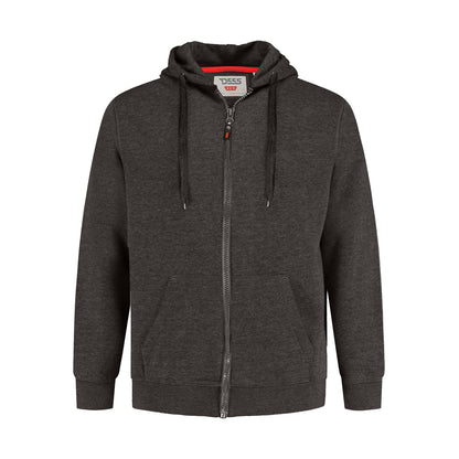Grey - Front - Duke Mens D555 Rockford Cantor Heavyweight Kingsize Full Zip Hoodie