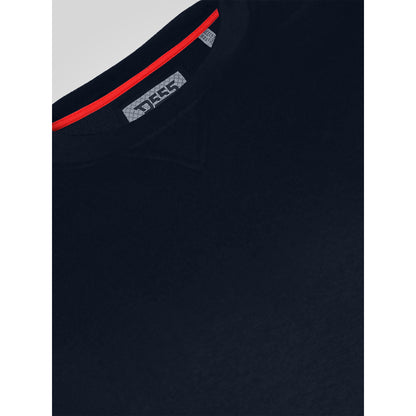 Navy - Side - Duke Mens D555 Sweat Rockford Crew Neck Kingsize Jumper