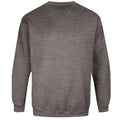 Grey - Front - D555 Mens Rockford Kingsize Sweat Crew Neck Jumper