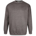 Grey - Back - D555 Mens Rockford Kingsize Sweat Crew Neck Jumper