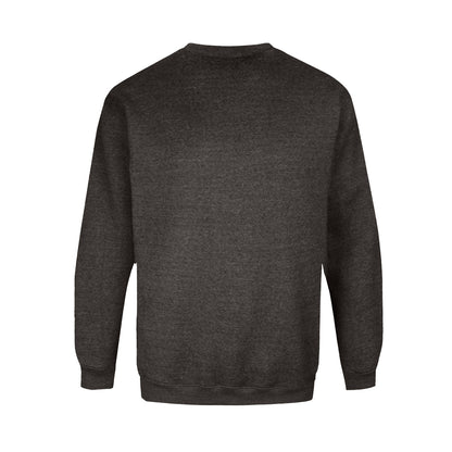 Grey - Back - Duke Mens D555 Sweat Rockford Crew Neck Kingsize Jumper