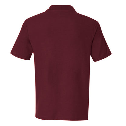 Maroon - Back - Duke Mens D555 Grant Pique Kingsize Polo Shirt