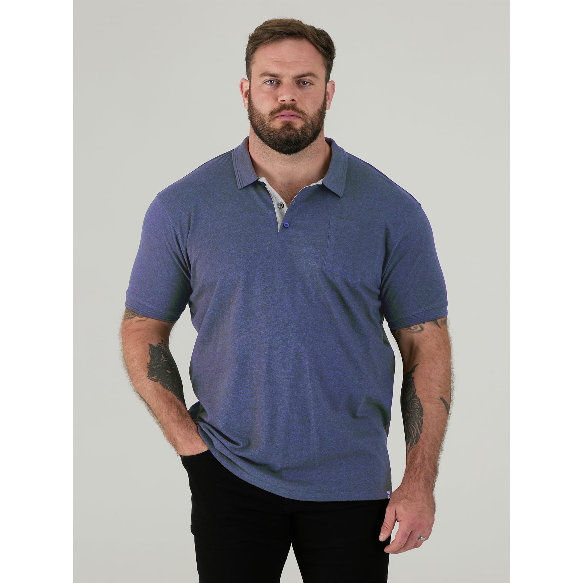 Denim - Lifestyle - Duke Mens D555 Grant Pique Kingsize Polo Shirt