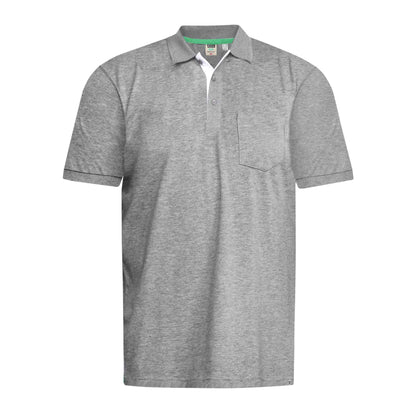 Grey - Front - Duke Mens D555 Grant Pique Kingsize Polo Shirt