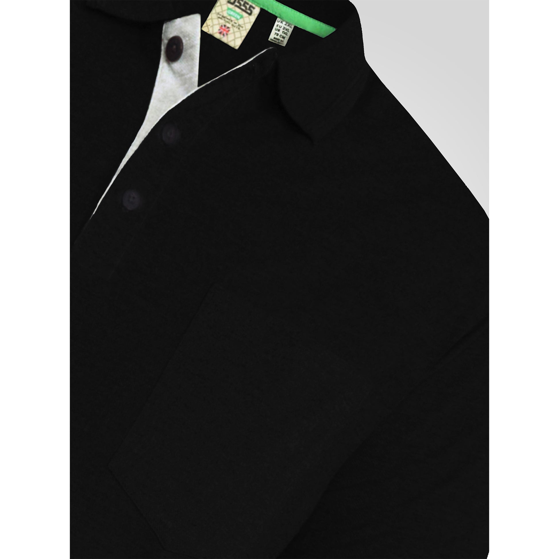 Black - Side - Duke Mens D555 Grant Pique Kingsize Polo Shirt