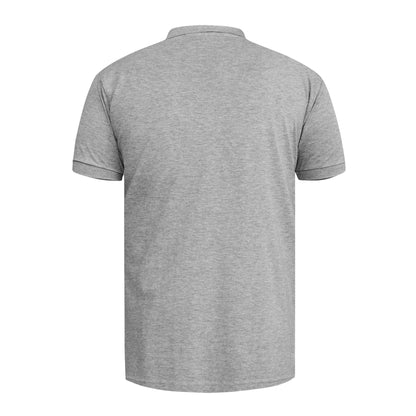 Grey - Back - Duke Mens D555 Grant Pique Kingsize Polo Shirt