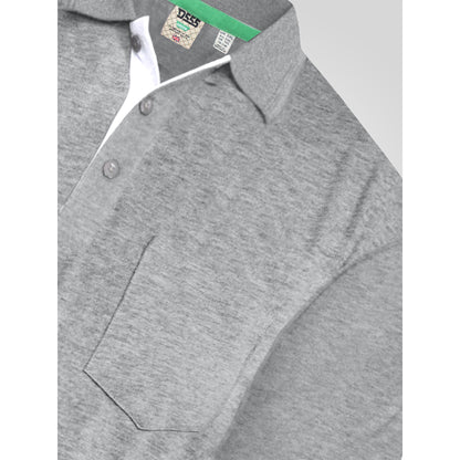 Grey - Side - Duke Mens D555 Grant Pique Kingsize Polo Shirt