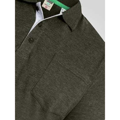 Khaki - Side - Duke Mens D555 Grant Pique Kingsize Polo Shirt