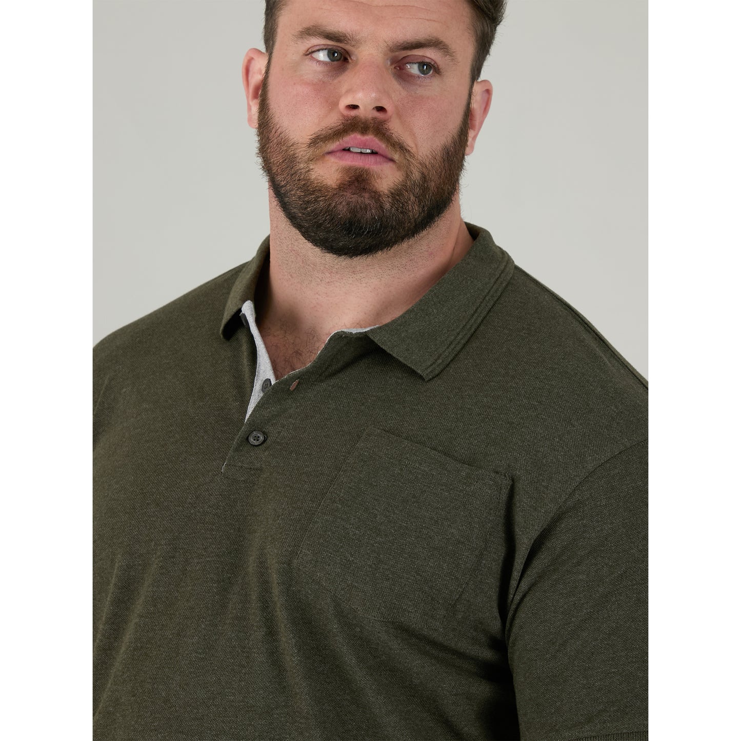 Khaki - Pack Shot - Duke Mens D555 Grant Pique Kingsize Polo Shirt