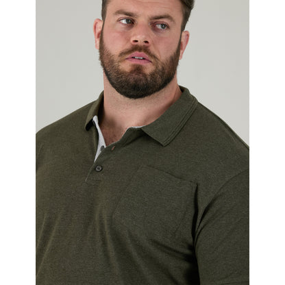 Khaki - Pack Shot - Duke Mens D555 Grant Pique Kingsize Polo Shirt