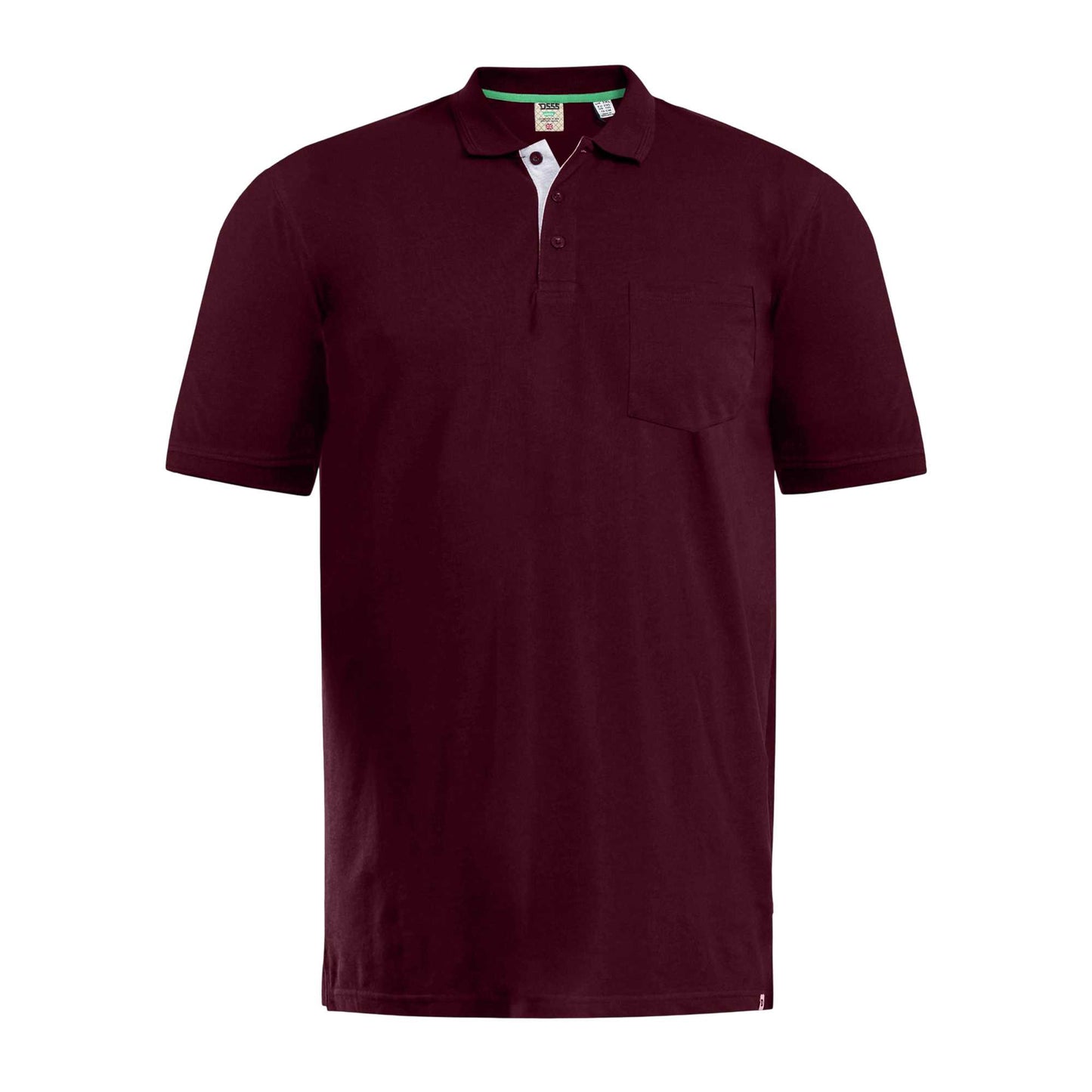 Maroon - Front - Duke Mens D555 Grant Pique Kingsize Polo Shirt