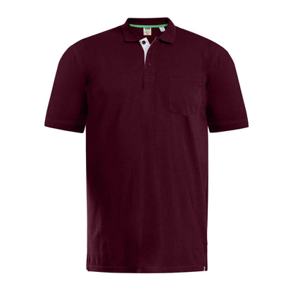 Maroon - Front - Duke Mens D555 Grant Pique Kingsize Polo Shirt