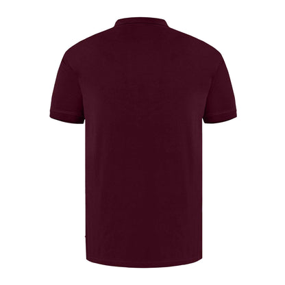 Maroon - Back - Duke Mens D555 Grant Pique Kingsize Polo Shirt