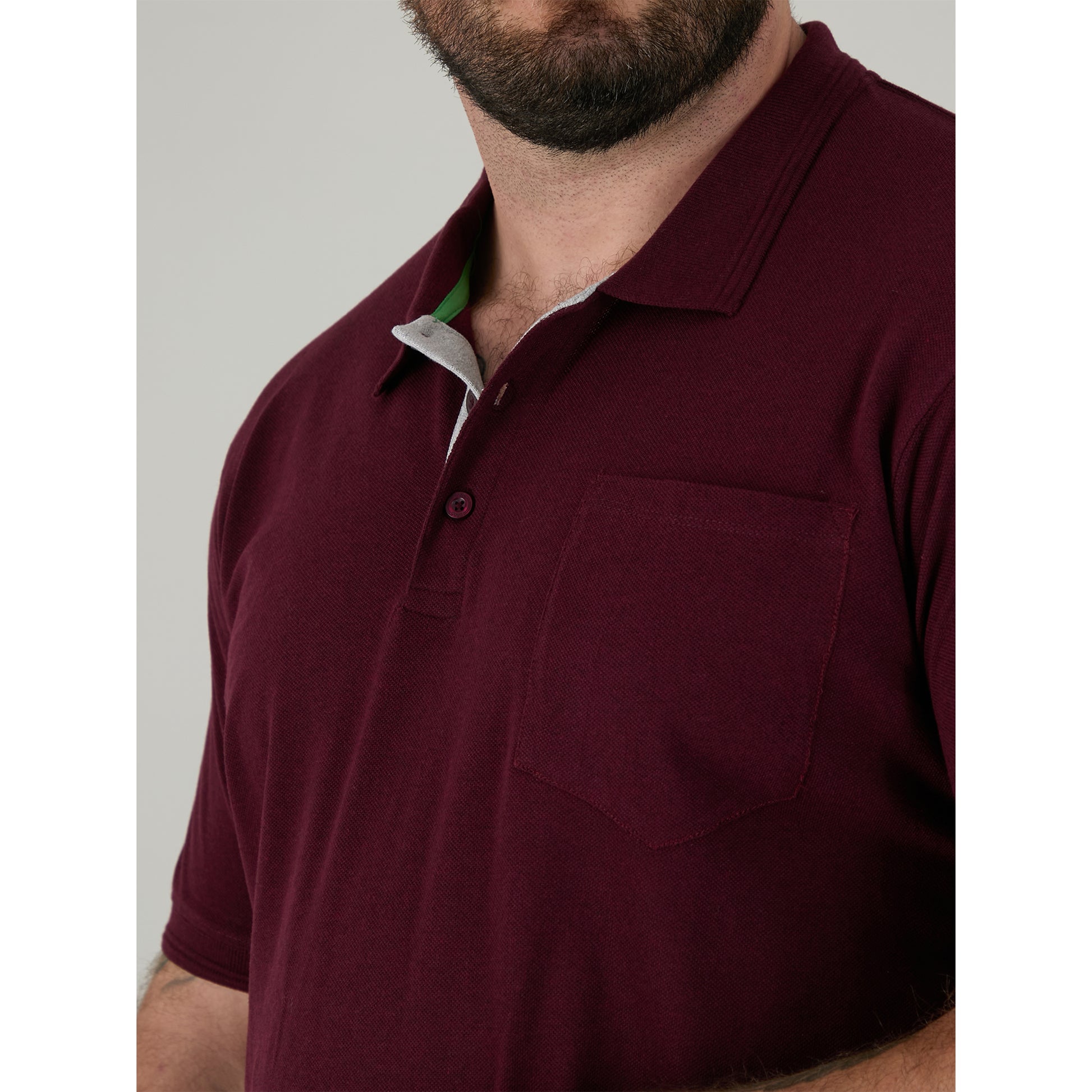 Maroon - Lifestyle - Duke Mens D555 Grant Pique Kingsize Polo Shirt