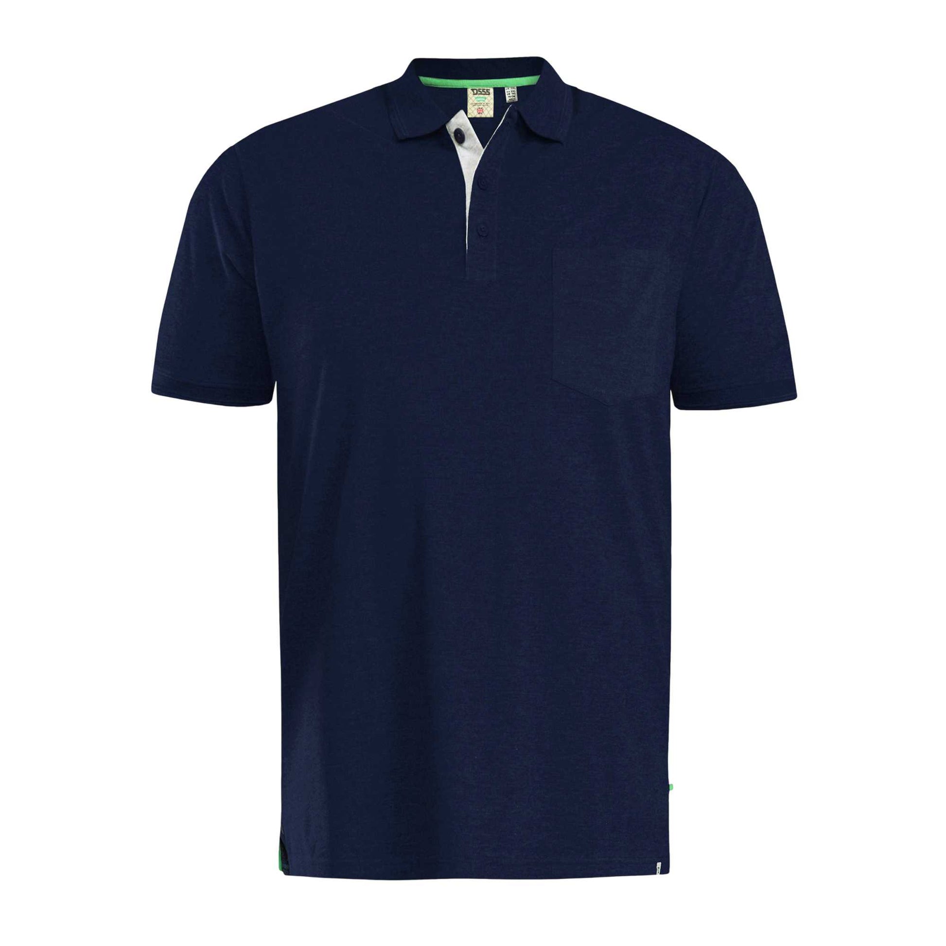 Navy - Back - Duke Mens D555 Grant Pique Kingsize Polo Shirt