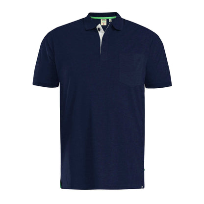 Navy - Back - Duke Mens D555 Grant Pique Kingsize Polo Shirt