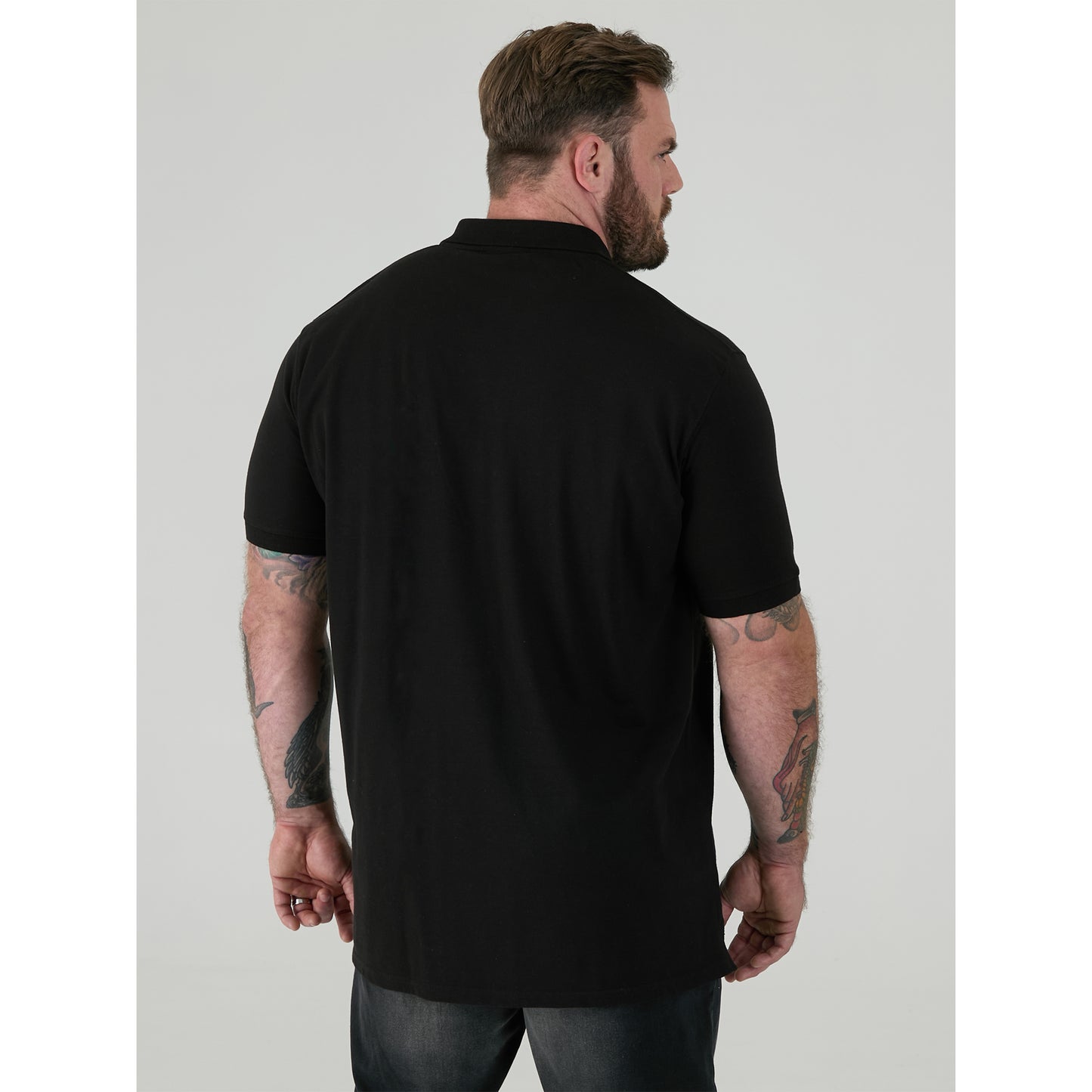 Black - Pack Shot - Duke Mens D555 Grant Pique Kingsize Polo Shirt
