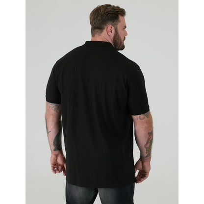 Black - Pack Shot - Duke Mens D555 Grant Pique Kingsize Polo Shirt