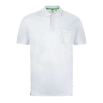 White - Front - Duke Mens D555 Grant Pique Kingsize Polo Shirt