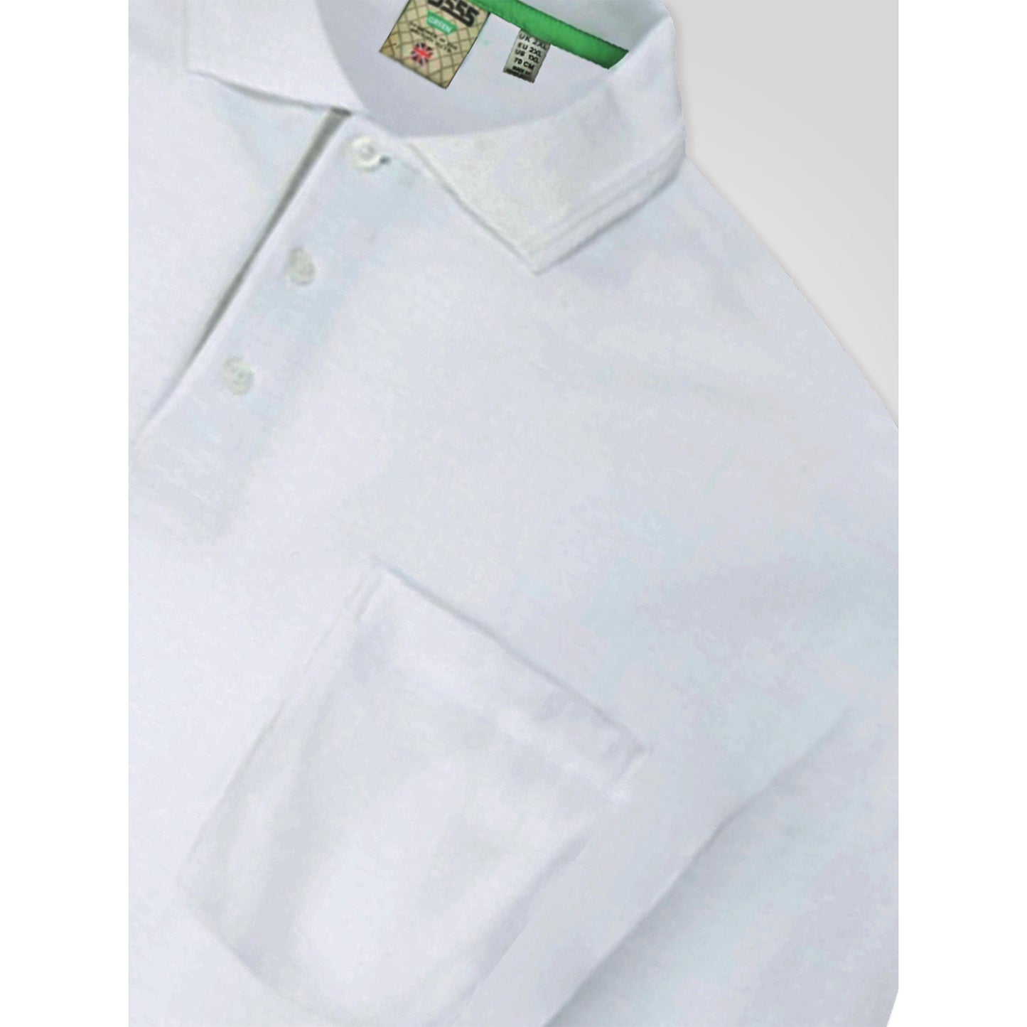 White - Side - Duke Mens D555 Grant Pique Kingsize Polo Shirt
