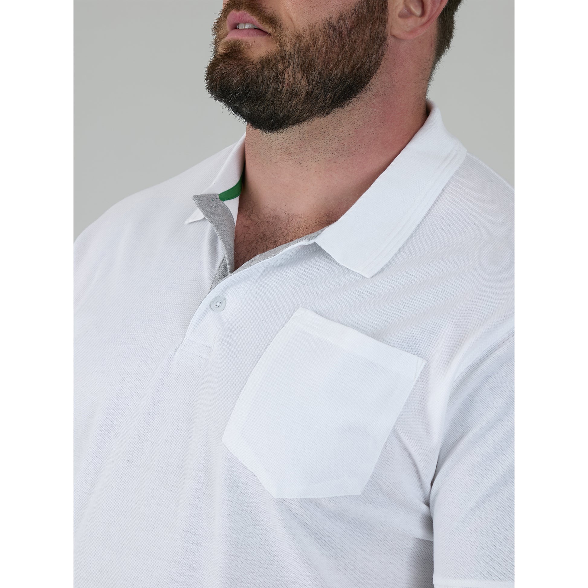White - Lifestyle - Duke Mens D555 Grant Pique Kingsize Polo Shirt