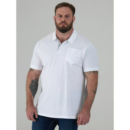 White - Pack Shot - Duke Mens D555 Grant Pique Kingsize Polo Shirt