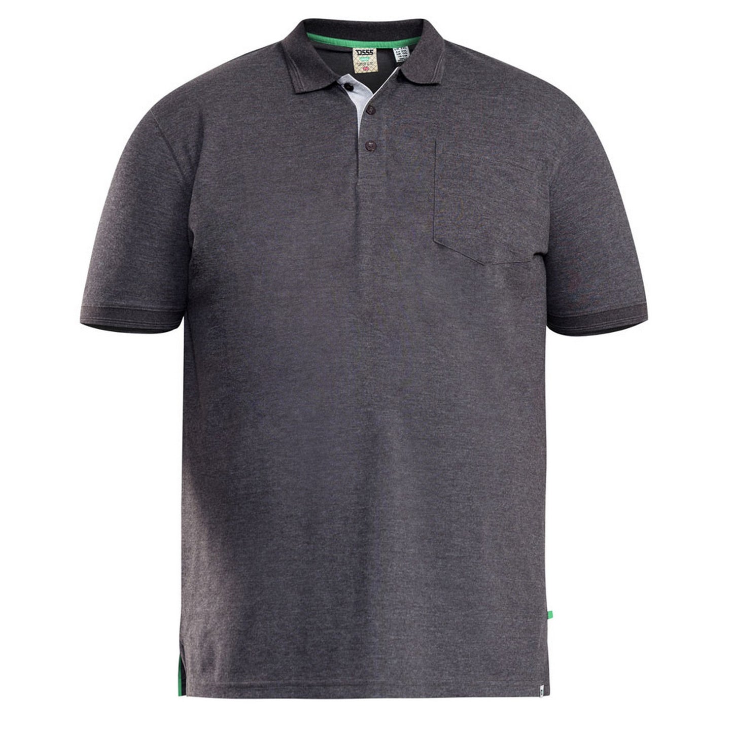 Charcoal - Front - Duke Mens D555 Grant Pique Kingsize Polo Shirt