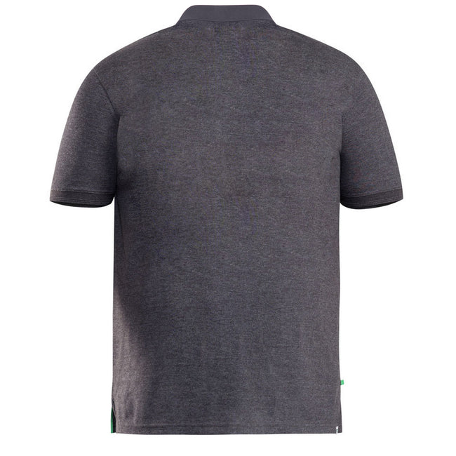 Charcoal - Back - Duke Mens D555 Grant Kingsize Pique Polo Shirt