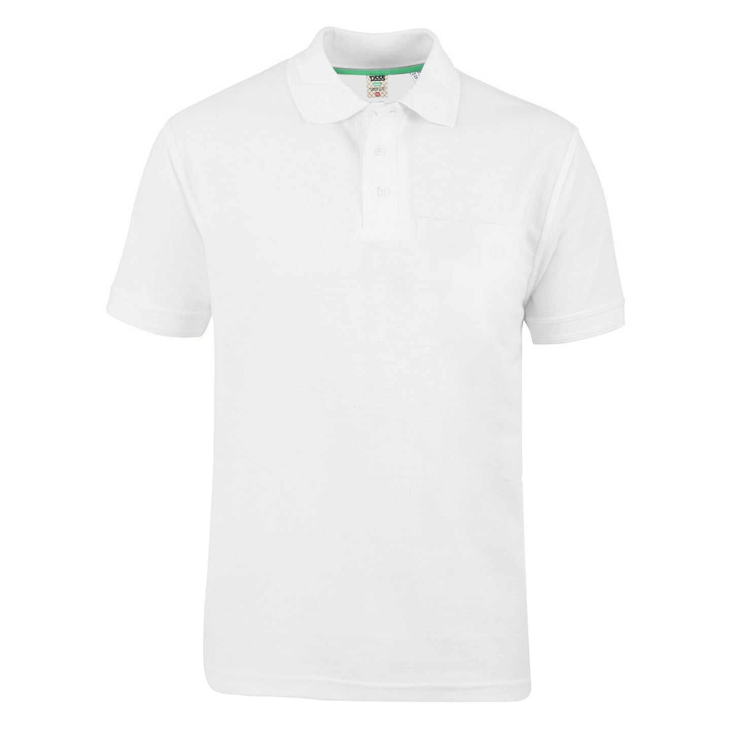 White - Front - Duke Mens D555 Grant Pique Kingsize Polo Shirt