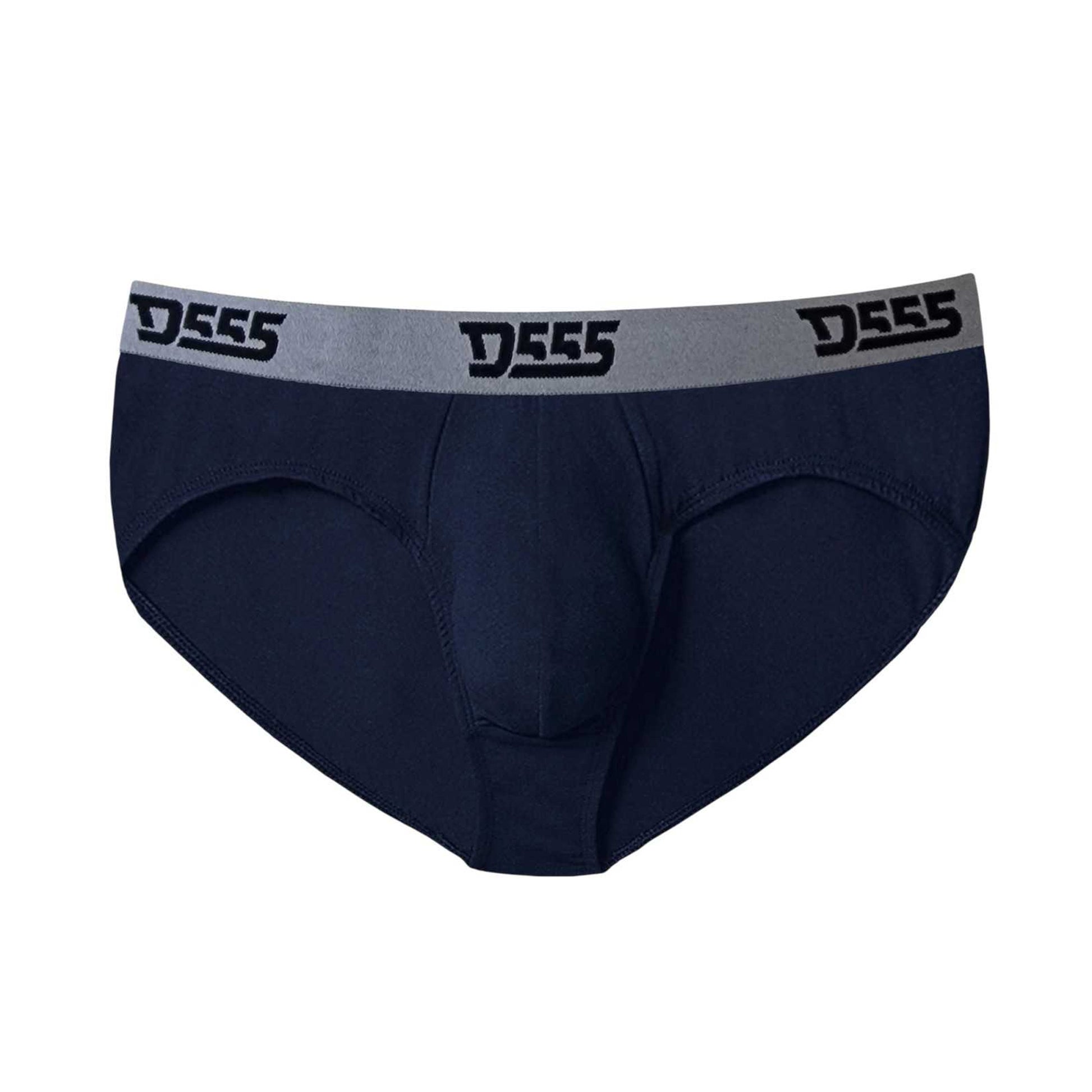 Black-Grey-Navy - Back - Duke Mens D555 London Kingsize Briefs (Pack of 3)