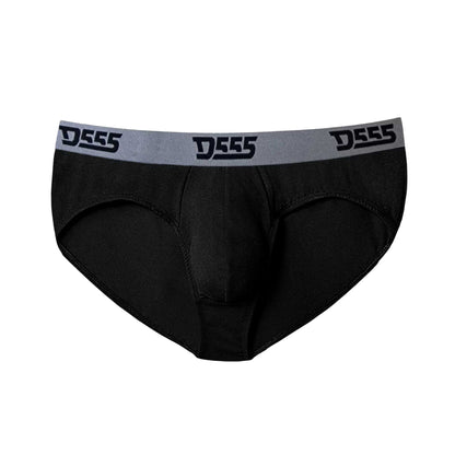 Black-Grey-Navy - Side - Duke Mens D555 London Kingsize Briefs (Pack of 3)